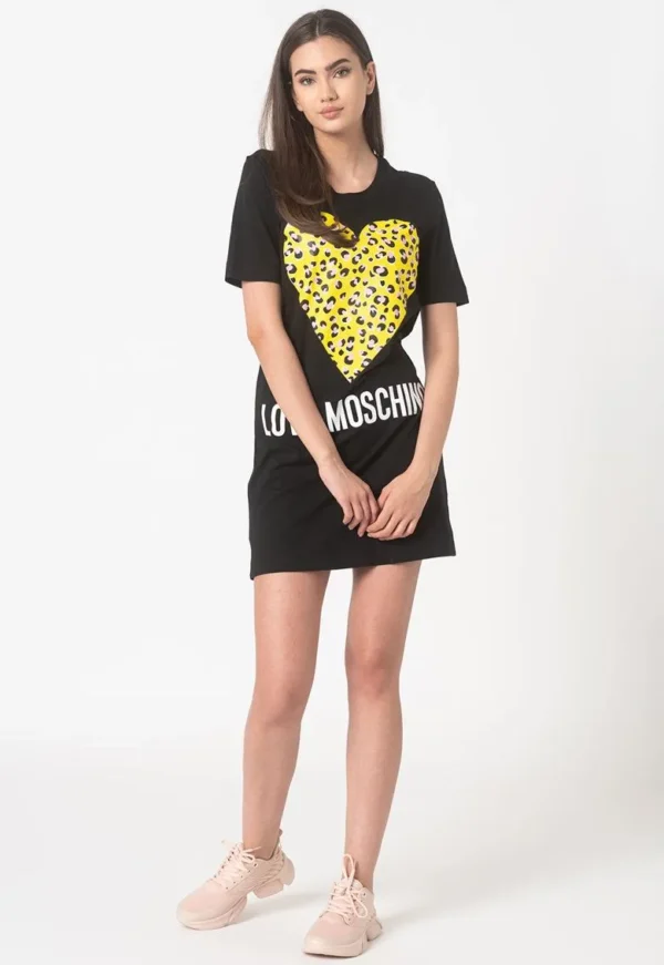 Love Moschino Women's Chic Black Dress with Signature Front Design