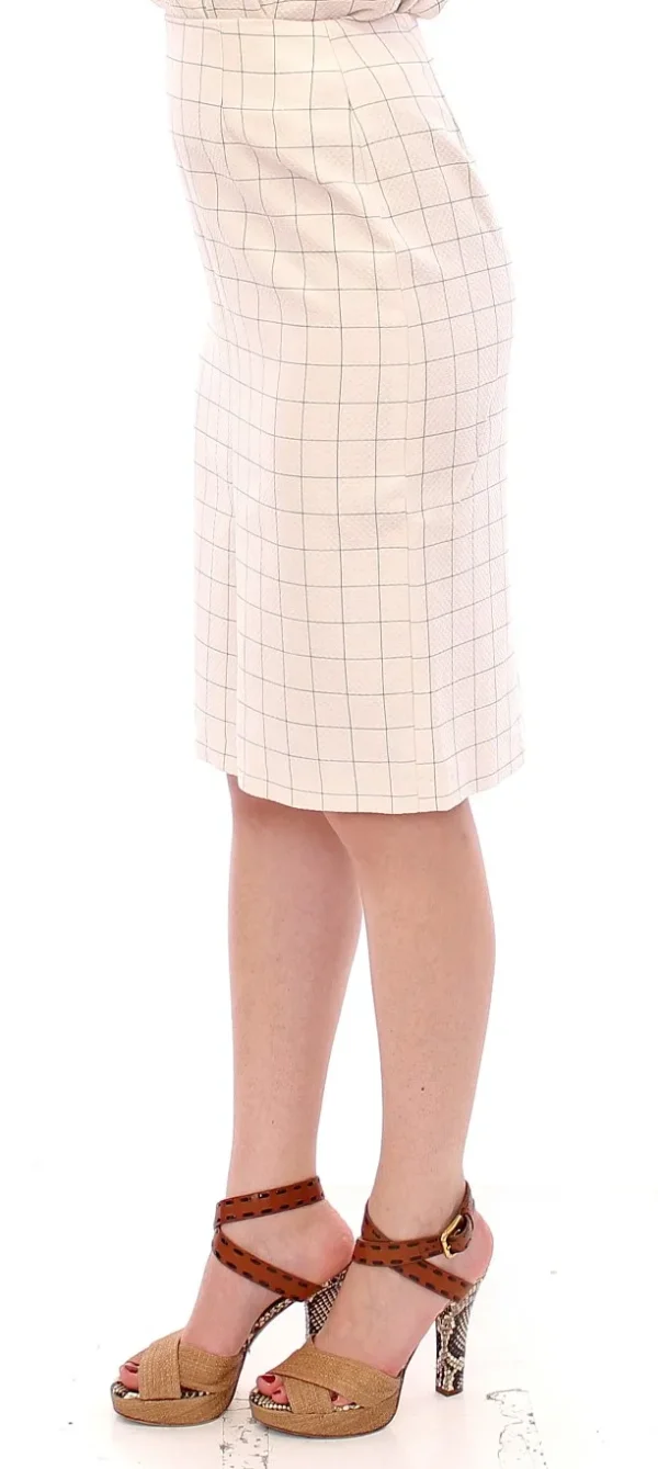 Andrea Incontri Women's Elegant White Pencil Skirt - Chic and Sophisticated