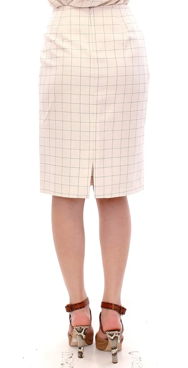 Andrea Incontri Women's Elegant White Pencil Skirt - Chic and Sophisticated
