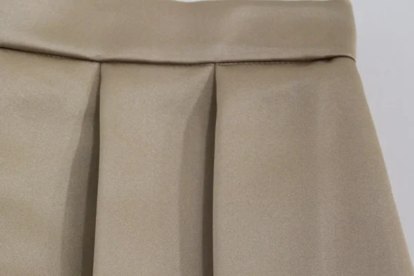 Andrea Incontri Women's Elegant Silk Pleated Knee-Length Skirt