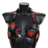 Dolce & Gabbana Women's Chic Heart Print Bikini Top - Black Elegance