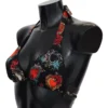 Dolce & Gabbana Women's Chic Heart Print Bikini Top - Black Elegance