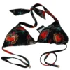 Dolce & Gabbana Women's Chic Heart Print Bikini Top - Black Elegance