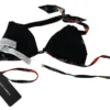 Dolce & Gabbana Women's Chic Heart Print Bikini Top - Black Elegance