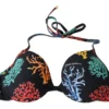 Dolce & Gabbana Women's Chic Black Coral Print Bikini Top