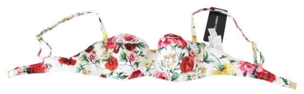 Dolce & Gabbana Women's Elegant Floral Bikini Top  Summer Chic