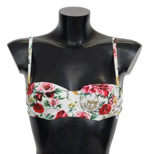 Dolce & Gabbana Women's Elegant Floral Bikini Top  Summer Chic