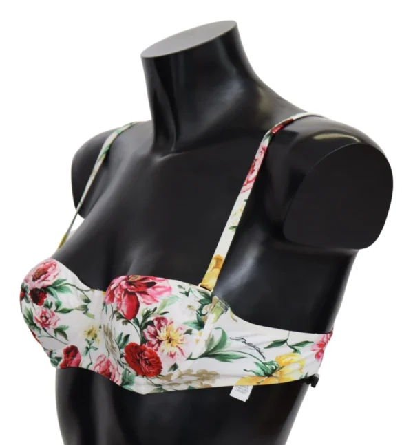Dolce & Gabbana Women's Elegant Floral Bikini Top  Summer Chic