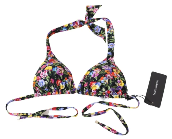 Dolce & Gabbana Women's Chic Floral Printed Bikini Top