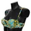 Dolce & Gabbana Women's Chic Light Blue Floral Bikini Top