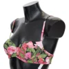 Dolce & Gabbana Women's Elegant Pink Floral Bikini Top