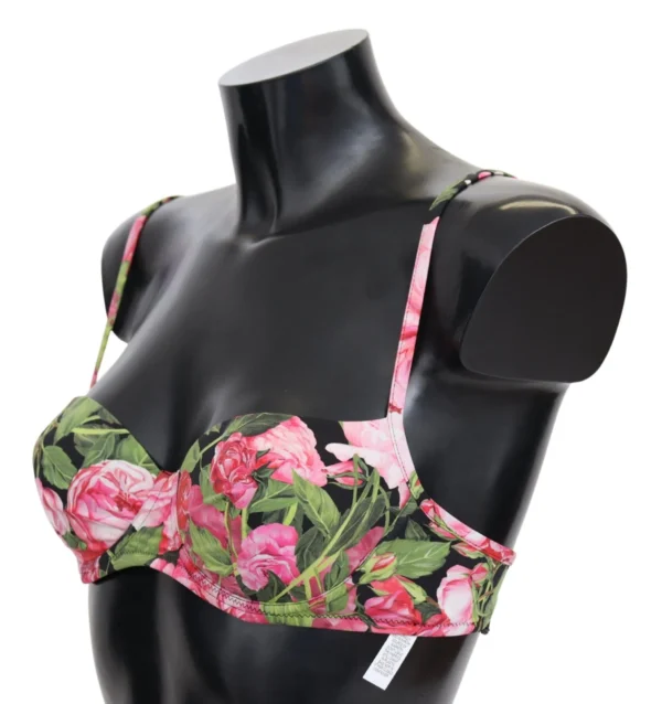 Dolce & Gabbana Women's Elegant Pink Floral Bikini Top