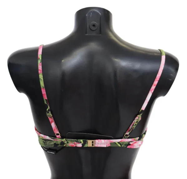 Dolce & Gabbana Women's Elegant Pink Floral Bikini Top