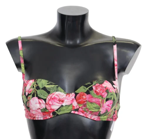Dolce & Gabbana Women's Elegant Pink Floral Bikini Top