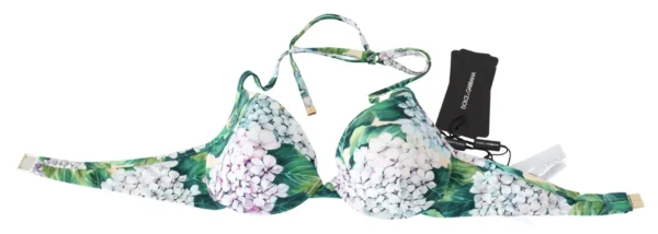 Dolce & Gabbana Women's Chic Floral Bikini Top - Summer Swimwear Delight
