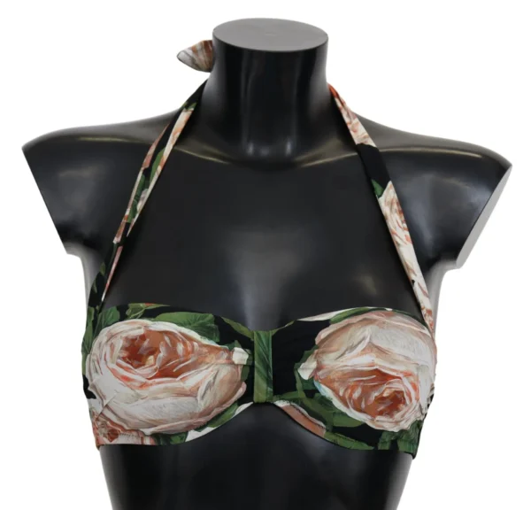 Dolce & Gabbana Women's Elegant Floral Print Bikini Top