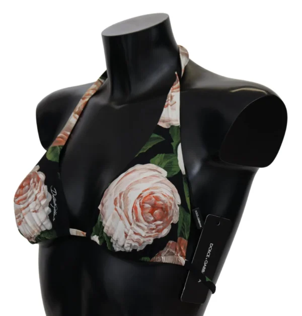 Dolce & Gabbana Women's Elegant Floral Print Bikini Top