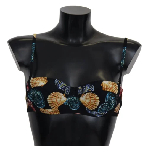 Dolce & Gabbana Women's Chic Seashell-Print Bikini Top