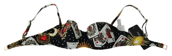 Dolce & Gabbana Women's Elegant Card Deck Bikini Top