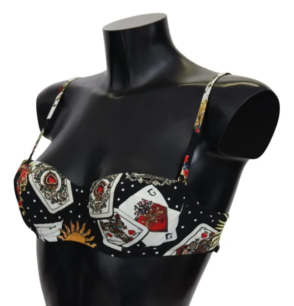 Dolce & Gabbana Women's Elegant Card Deck Bikini Top