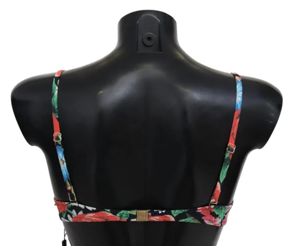 Dolce & Gabbana Women's Elegant Floral Print Bikini Top