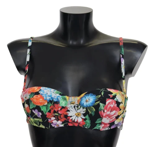 Dolce & Gabbana Women's Elegant Floral Print Bikini Top
