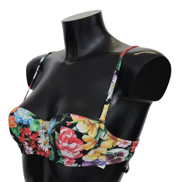 Dolce & Gabbana Women's Elegant Floral Print Bikini Top