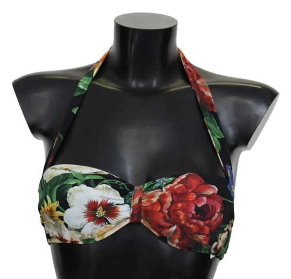 Dolce & Gabbana Women's Chic Floral Print Bikini Top - Summer Elegance