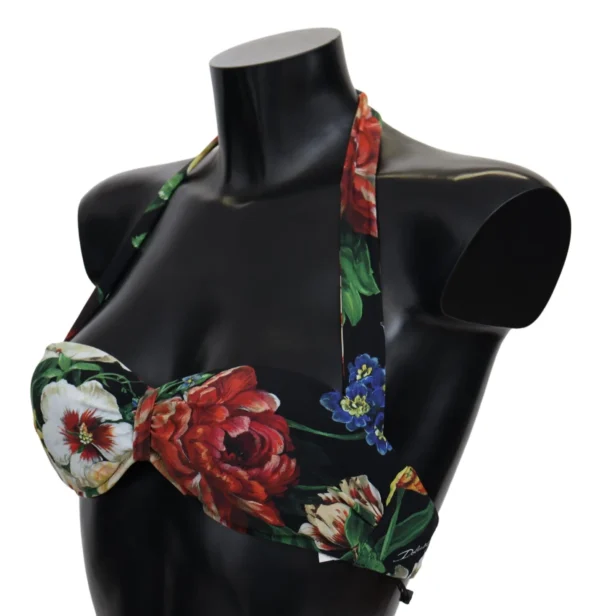 Dolce & Gabbana Women's Chic Floral Print Bikini Top - Summer Elegance