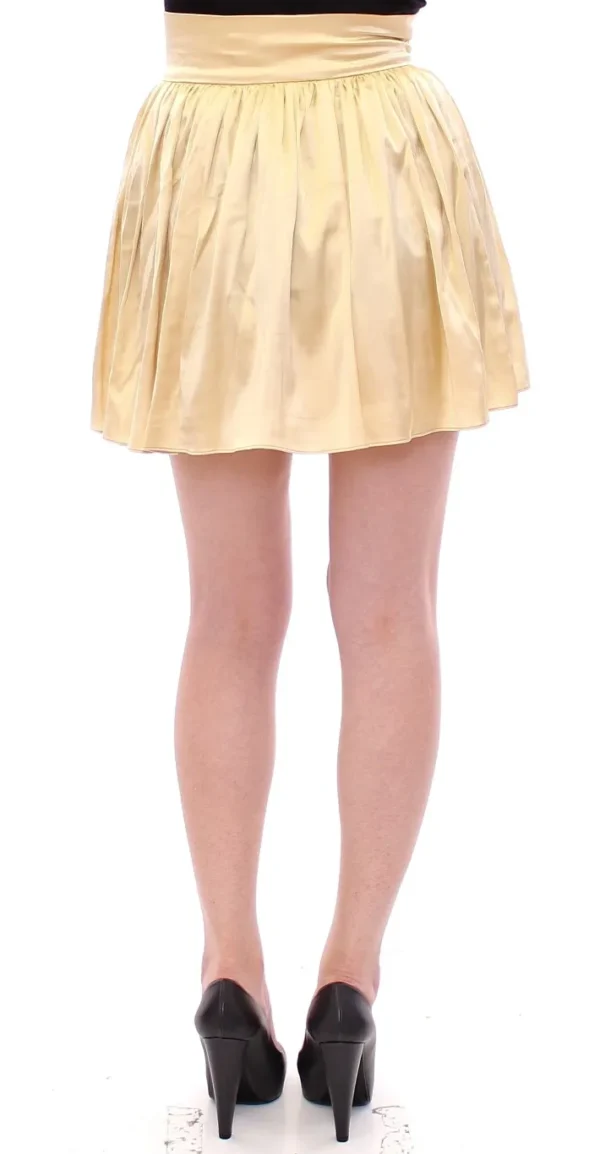 Andrea Incontri Women's Chic Beige Floral Embroidered Mini Skirt