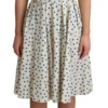 Dolce & Gabbana Women's Elegant Beige Polka Dot A-Line Sleeveless Dress