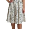 Dolce & Gabbana Women's Elegant Beige Polka Dot A-Line Sleeveless Dress