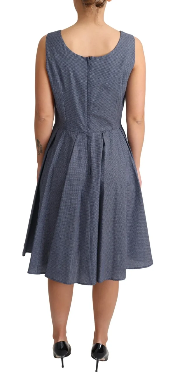 Dolce & Gabbana Women's Chic Blue Polka-Dotted Sleeveless A-Line Dress