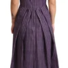 Dolce & Gabbana Women's Elegant Sleeveless A-Line Purple Stripe Dress