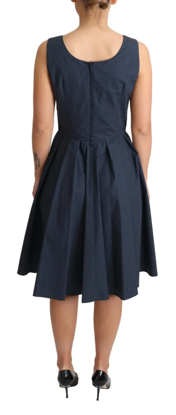 Dolce & Gabbana Women's Elegant Polka-Dotted Blue A-Line Dress