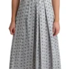 Dolce & Gabbana Women's Elegant Striped Floral A-Line Dress