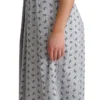 Dolce & Gabbana Women's Elegant Striped Floral A-Line Dress