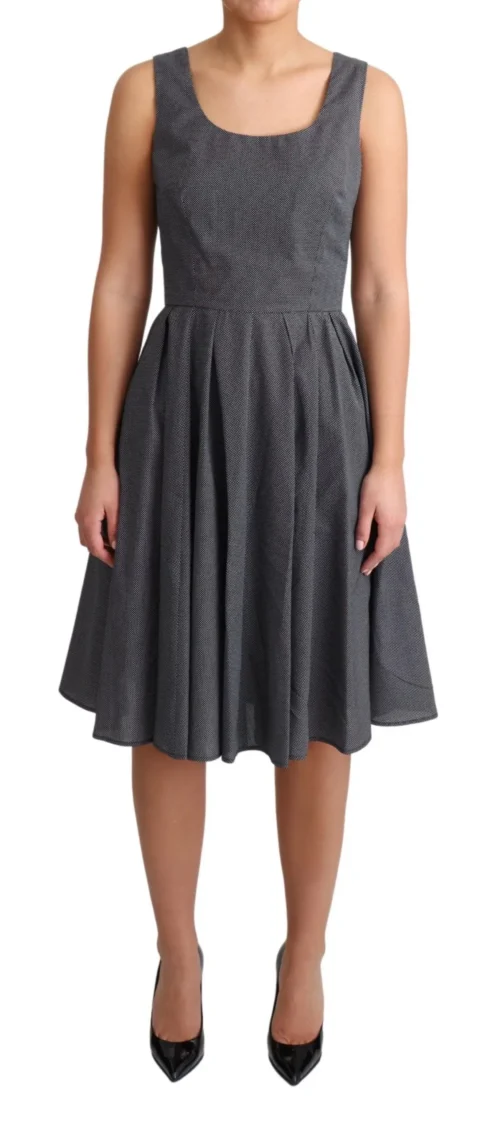 Dolce & Gabbana Women's Elegant Sleeveless Polka Dot A-Line Dress