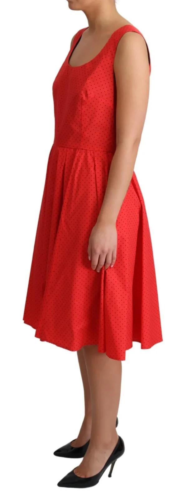 Dolce & Gabbana Women's Elegant Polka Dotted A-Line Sleeveless Dress