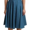 Dolce & Gabbana Women's Blue Polka Dotted Sleeveless A-Line Dress