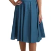 Dolce & Gabbana Women's Blue Polka Dotted Sleeveless A-Line Dress
