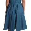 Dolce & Gabbana Women's Blue Polka Dotted Sleeveless A-Line Dress