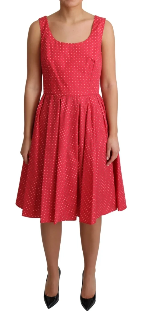 Dolce & Gabbana Women's Polka-Dot Sleeveless A-Line Dress