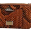 Dolce & Gabbana Women's Elegant Python Patterned Leather Wristlet