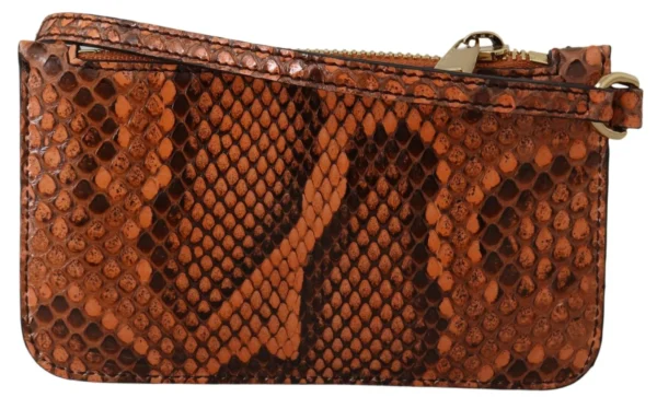 Dolce & Gabbana Women's Elegant Python Patterned Leather Wristlet