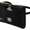 Dolce & Gabbana Women's Elegant Python Pattern Leather Wristlet Wallet