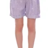 Licia Florio Women's Elegant Purple Viscose Shorts - Side Zip Closure