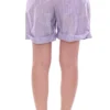 Licia Florio Women's Elegant Purple Viscose Shorts - Side Zip Closure