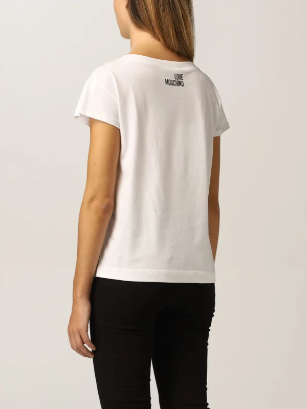 Love Moschino Women's Chic Minimal Logo Cotton Tee