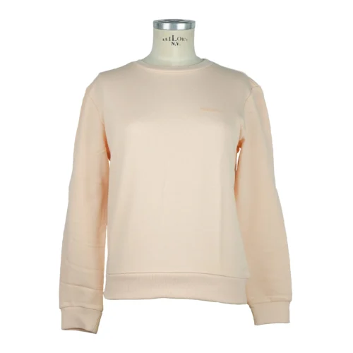 Patrizia Pepe Women's Embossed Velvet Logo Cotton Sweatshirt - Pink